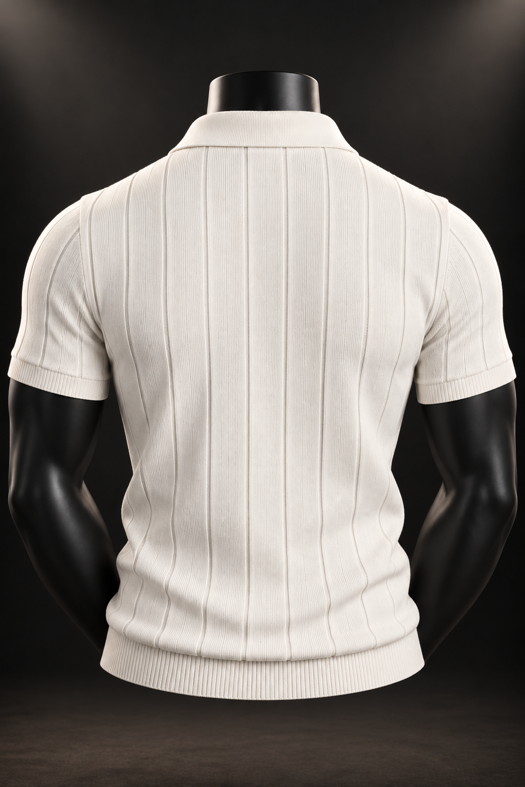 Men's Cotton Polo Shirt – Black & White, Sizes M–3XL