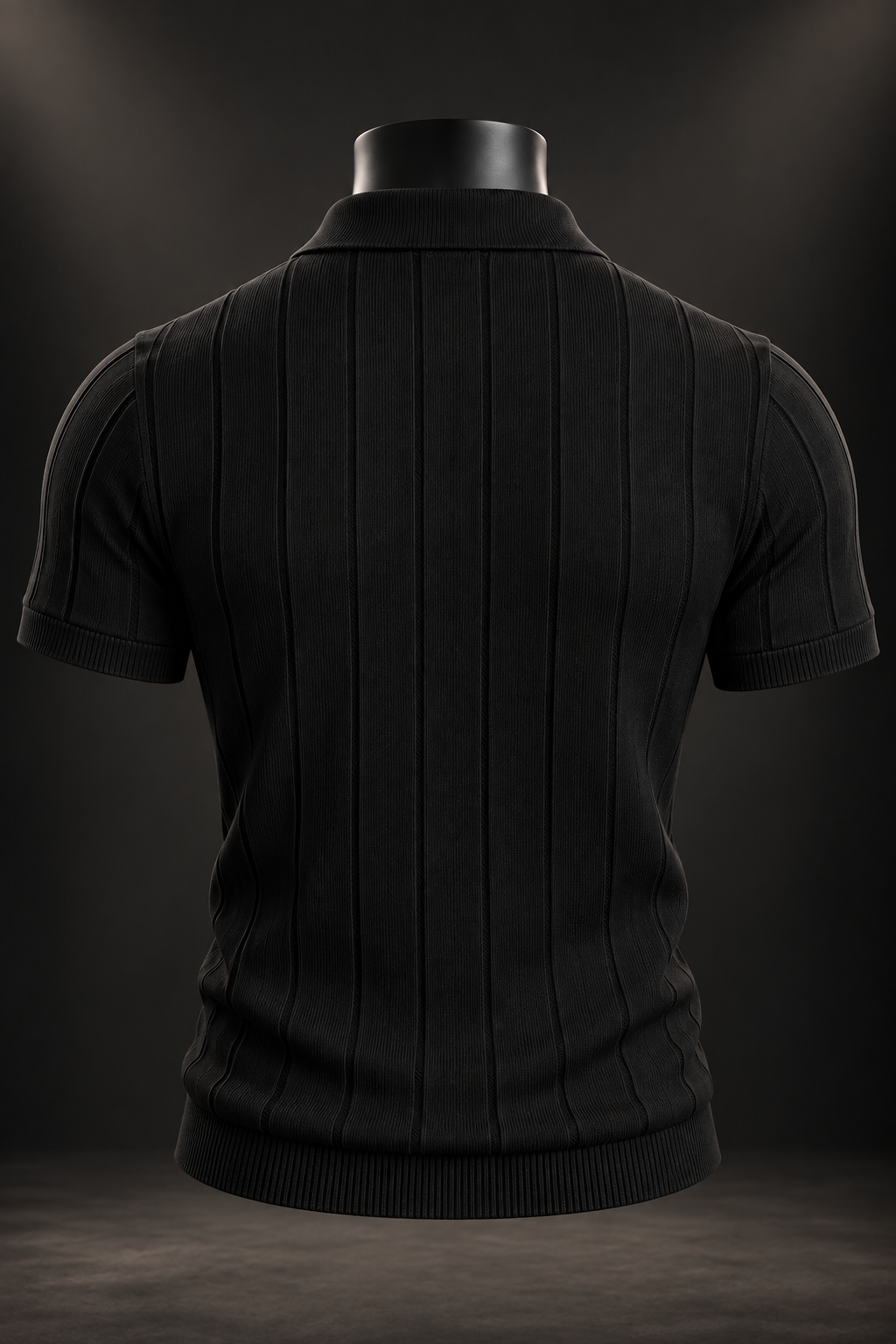 Men's Cotton Polo Shirt – Black & White, Sizes M–3XL