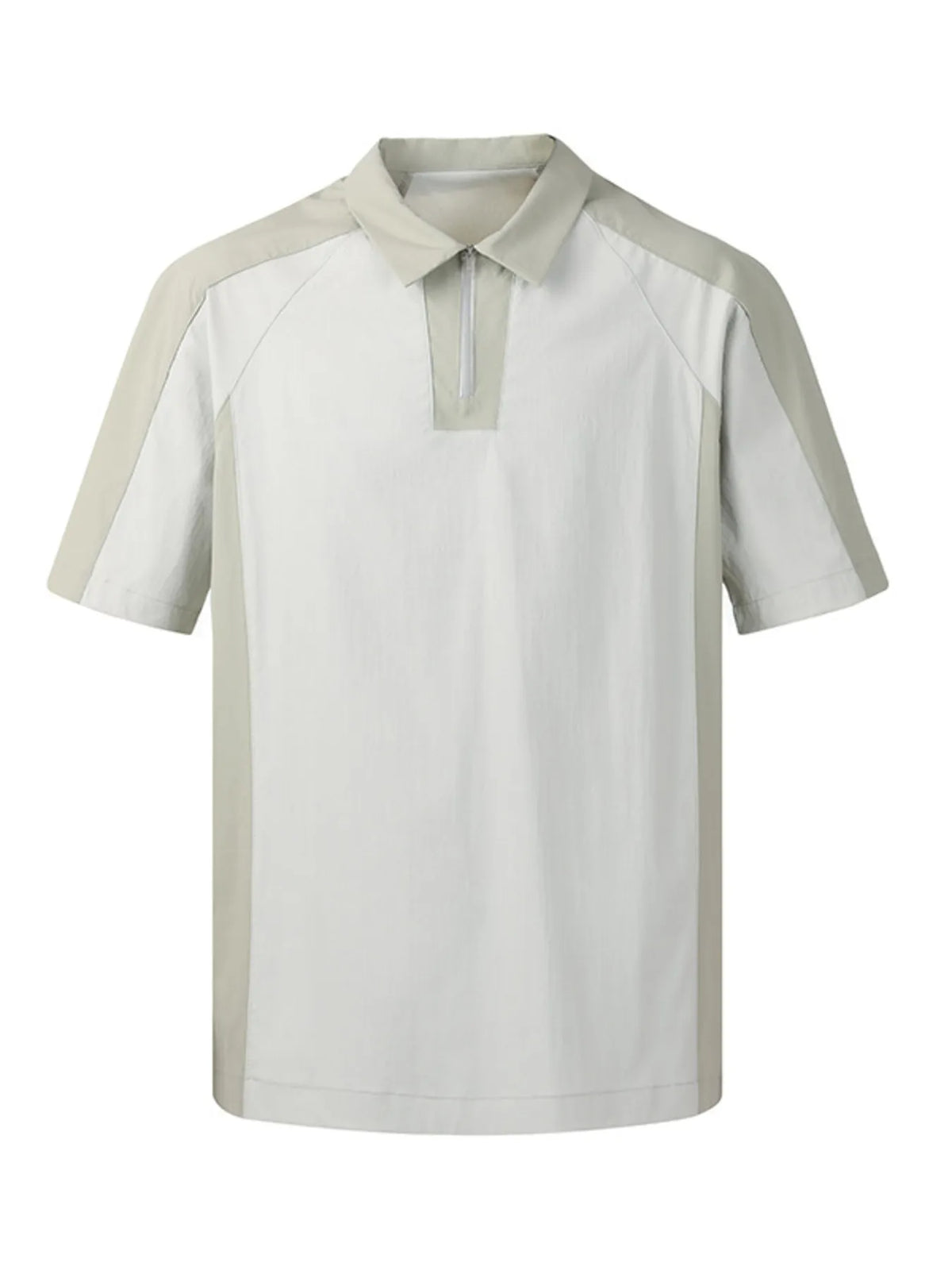 Men's Plus Size Quarter Zip Short Sleeve Polo